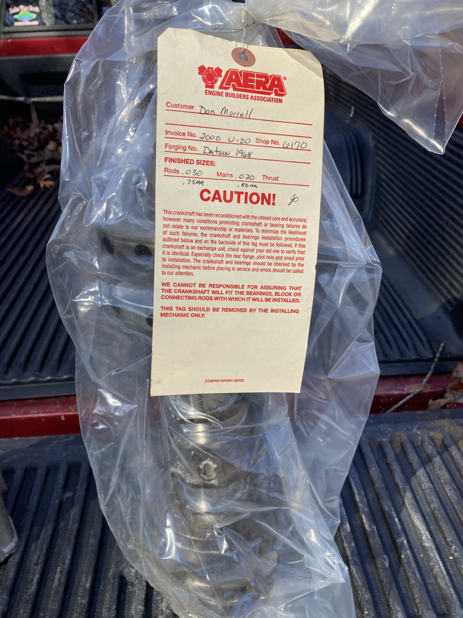 Datsun Roadster Recondition U20 Forged Crank